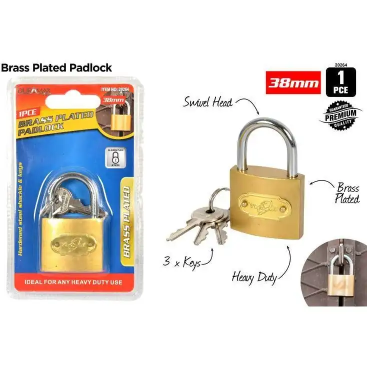 Padlock Brass Plated