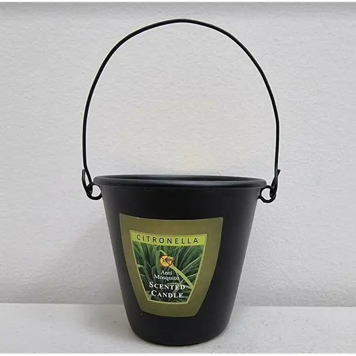 Citronella Scented Candle In Bucket With Handle