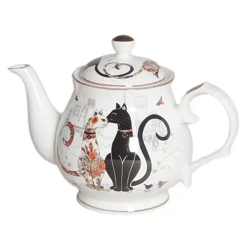 Cat Couple Fine Bone China - Teapot