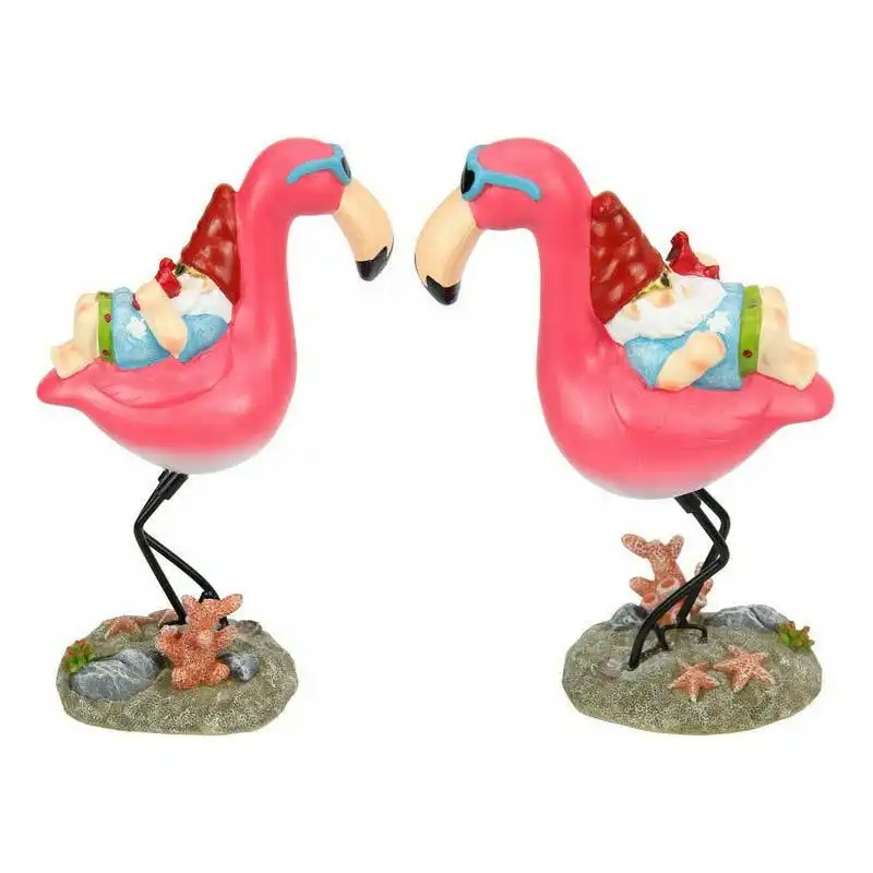 Flamingo With Resting Gnome