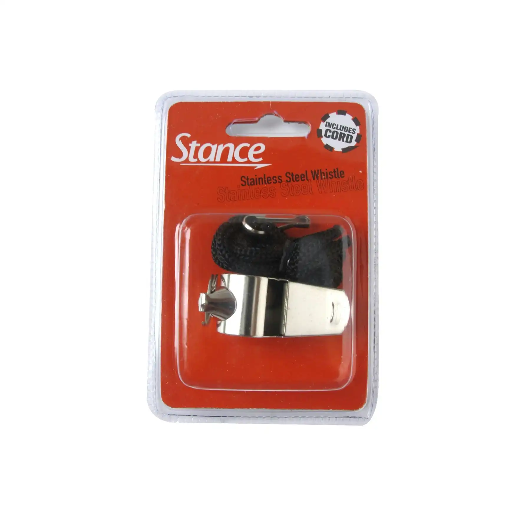 Whistle with Cord - Stainless Steel