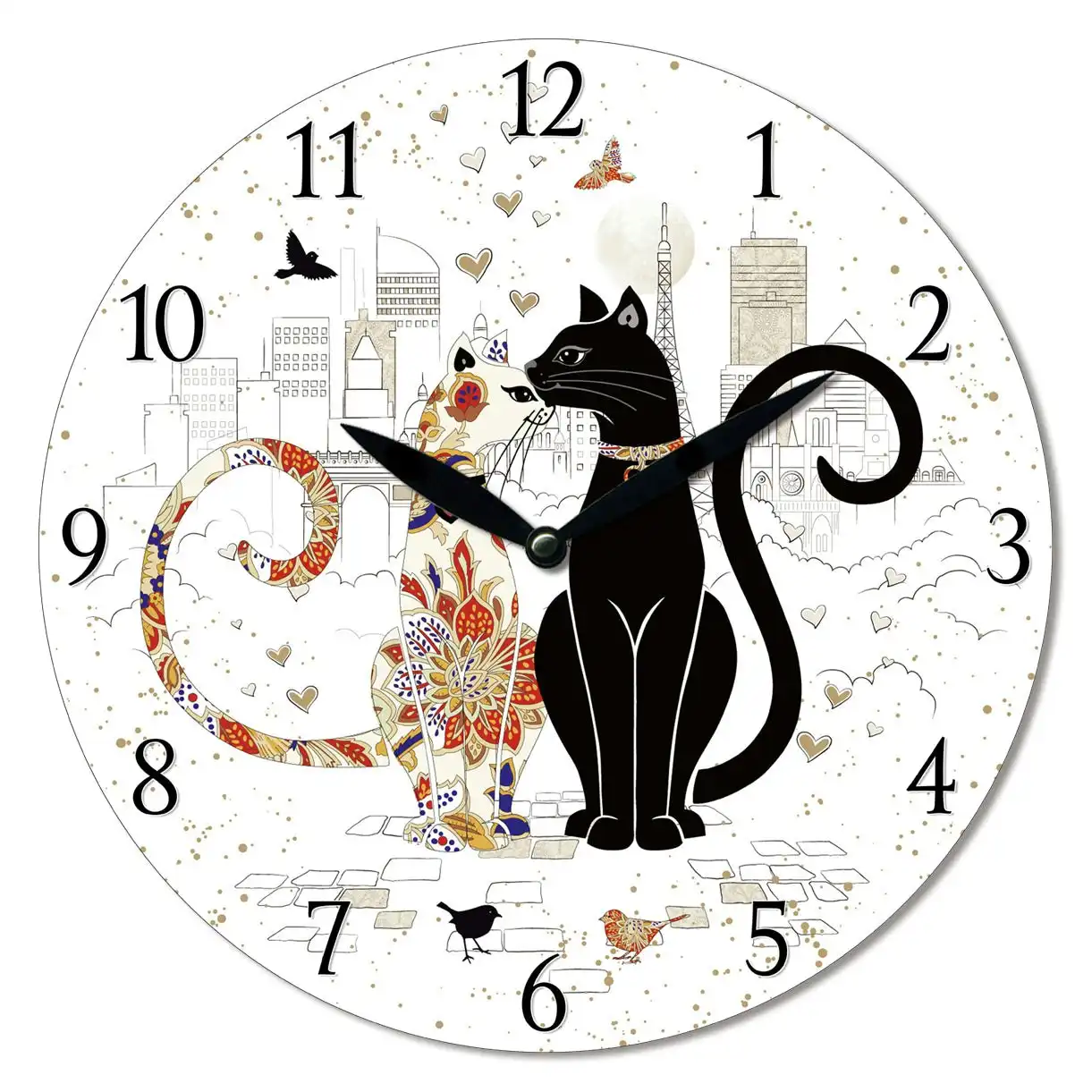 Cat Couple - Wall Clock