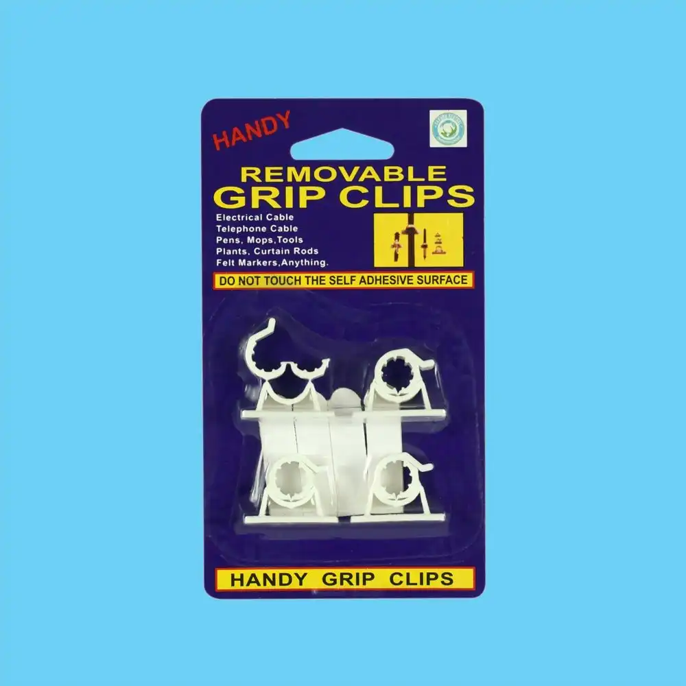 Small Removable Grip Clips - White