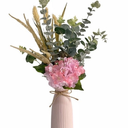 Faux - Floral Arrangement in Ceramic Vase