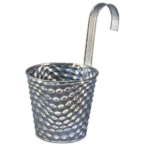 Metal Hanging Flower Bucket Textured Finish - Small