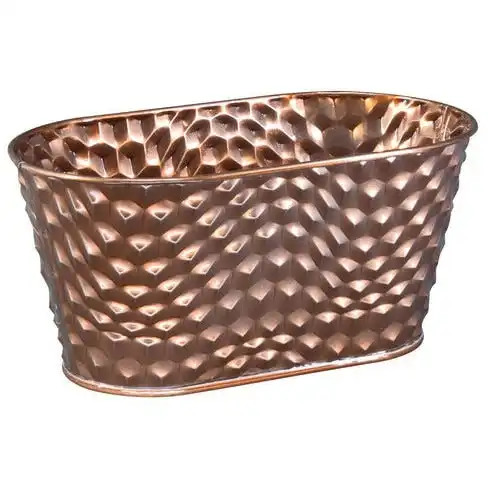 Metal Planter Tub Textured Finish Small