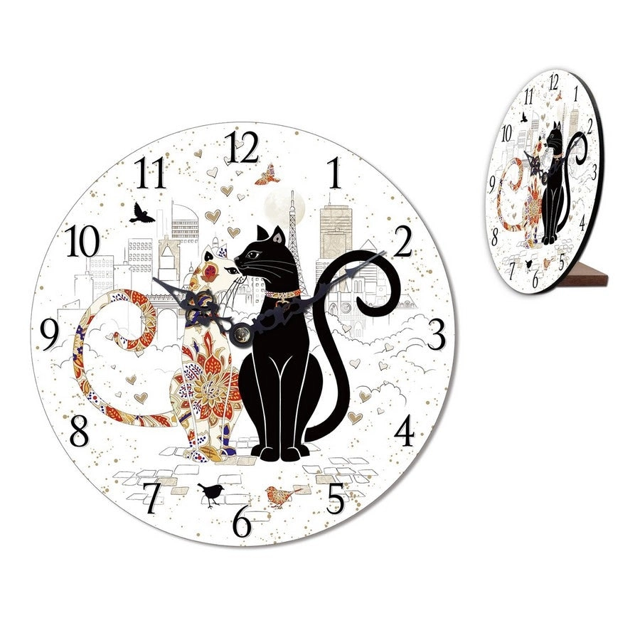 Cat Couple - Table Clock