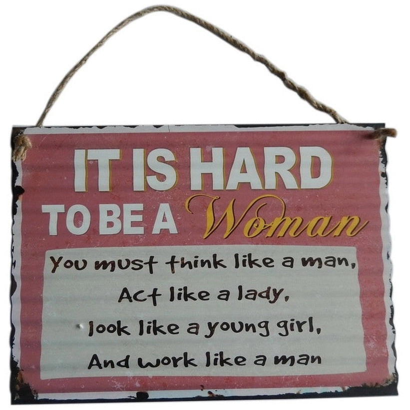 Metal Women Wall Hanging Plaque