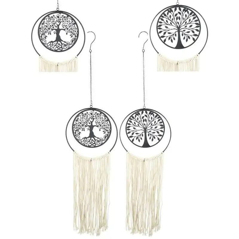 Metal Macramé Tree of Life Décor Hanger Spinner