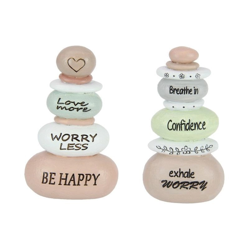 Cairn Stack with Inspirational Wording