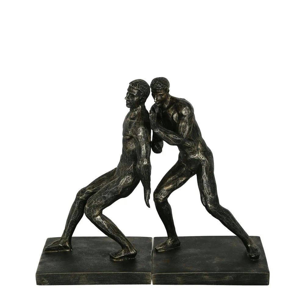 Davinn Polyresin Bookends Bronze