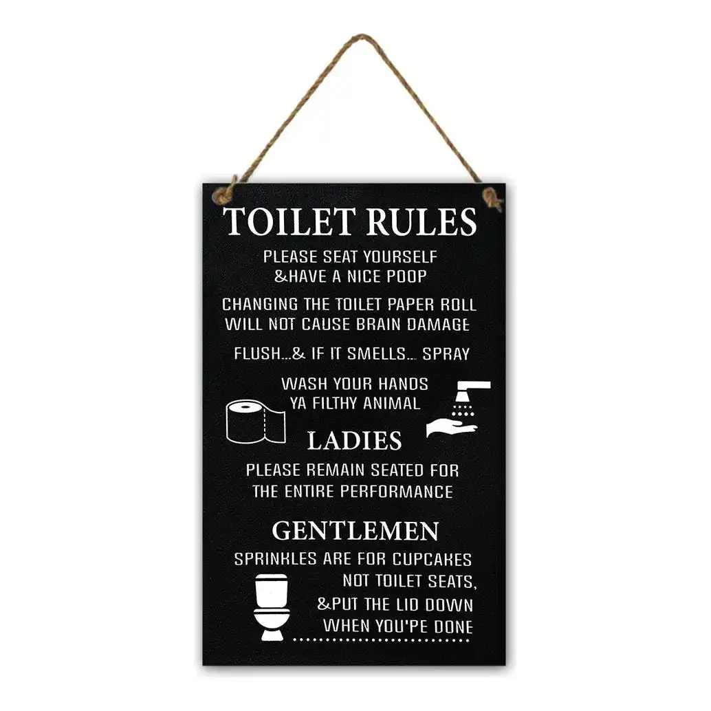 Toilet Rules - Wall Hanging