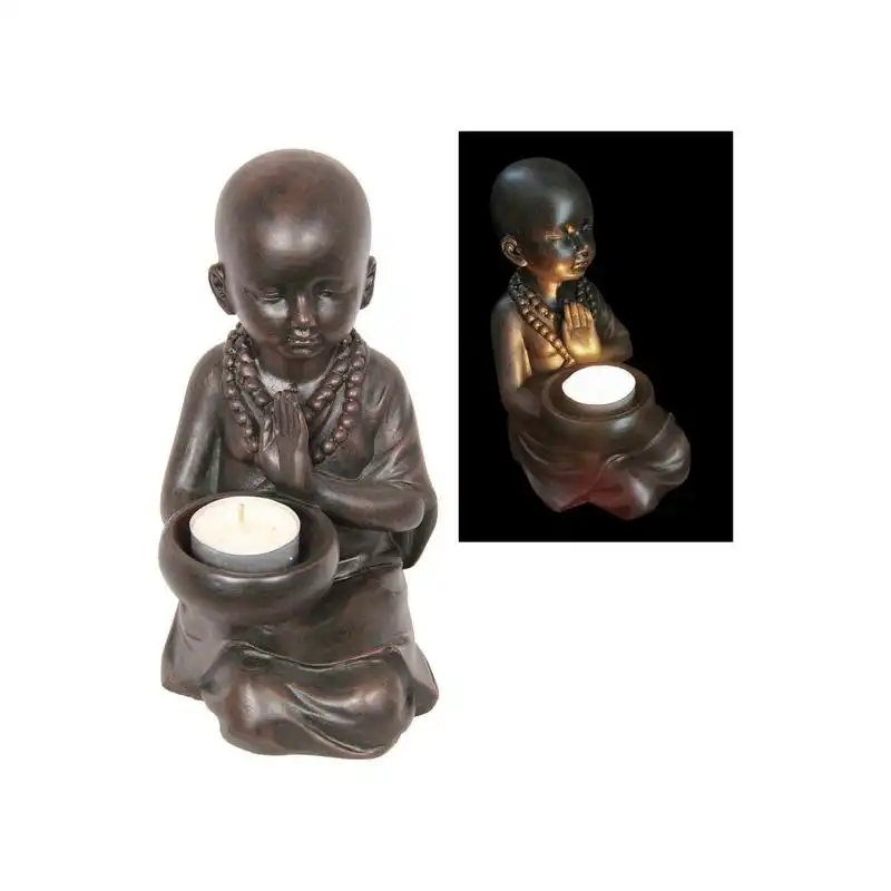 Kneeling Monk with Begging Bowl - Tealight Holder