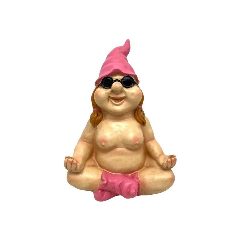 Gnome - Sitting Naked Yoga Female