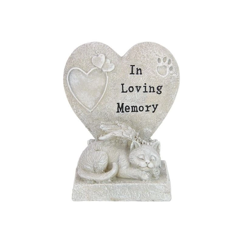 Memorial Cat with Love Heart