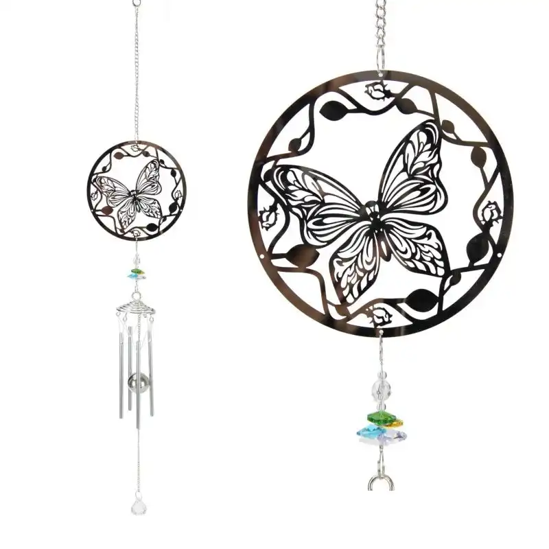 Wind Chime - Butterfly with Crystals