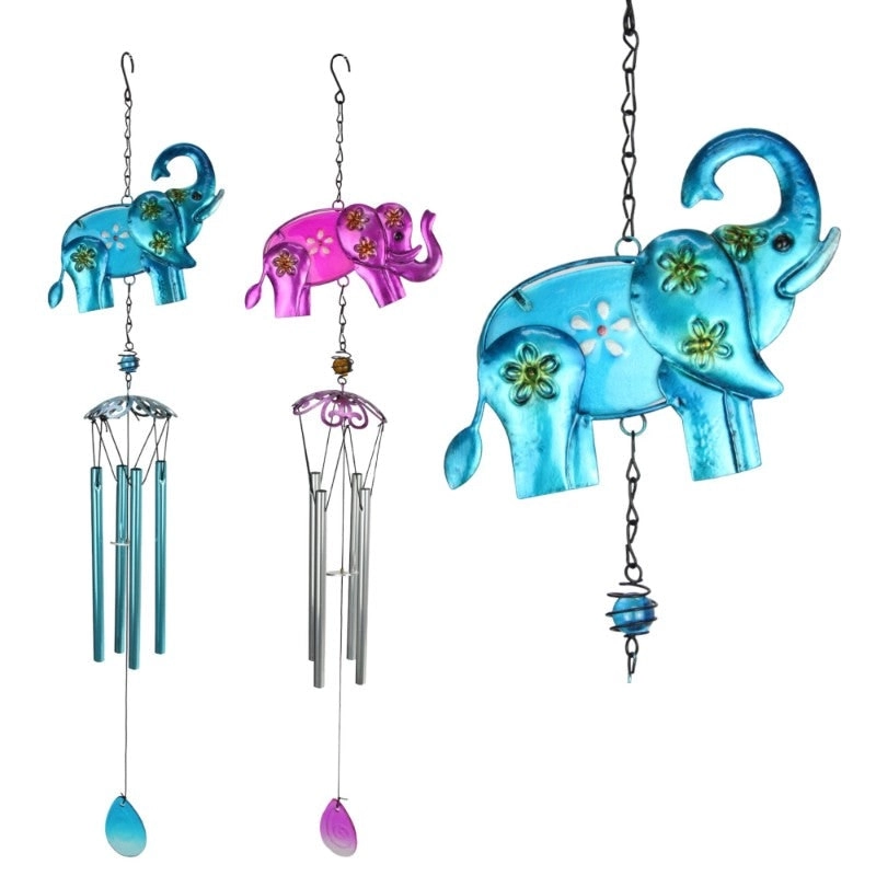 Wind Chime - Elephant with Flower