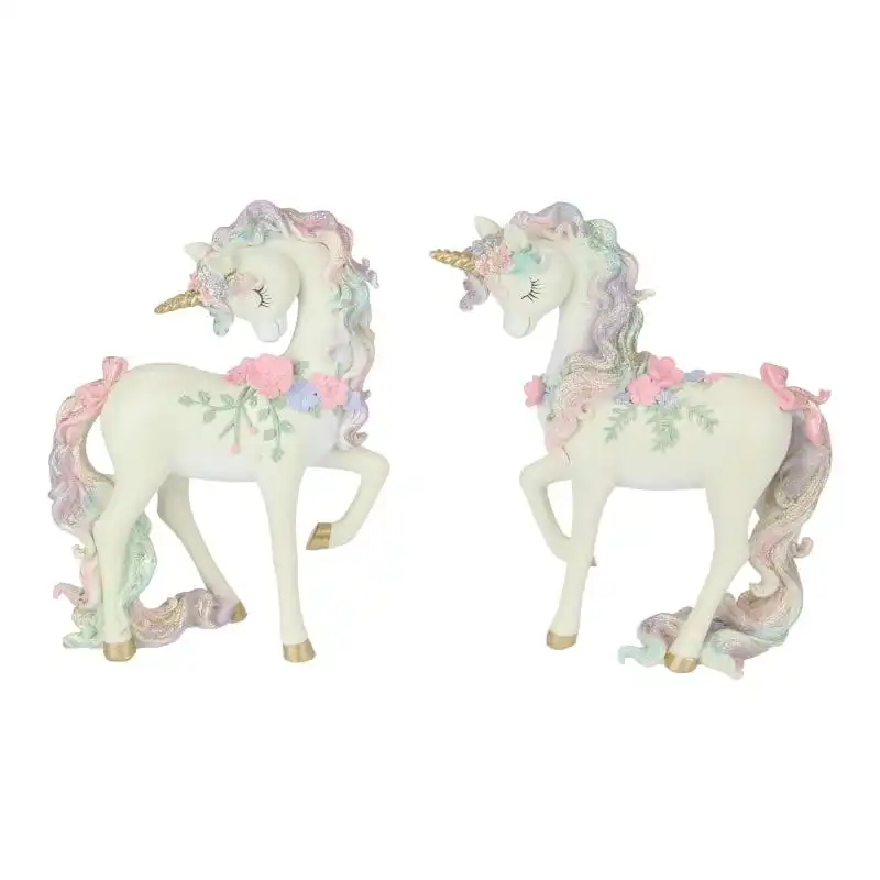 Standing Unicorn with Floral Finish