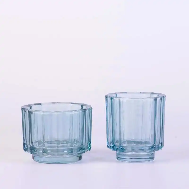 Glass Candle Holder - Coloured