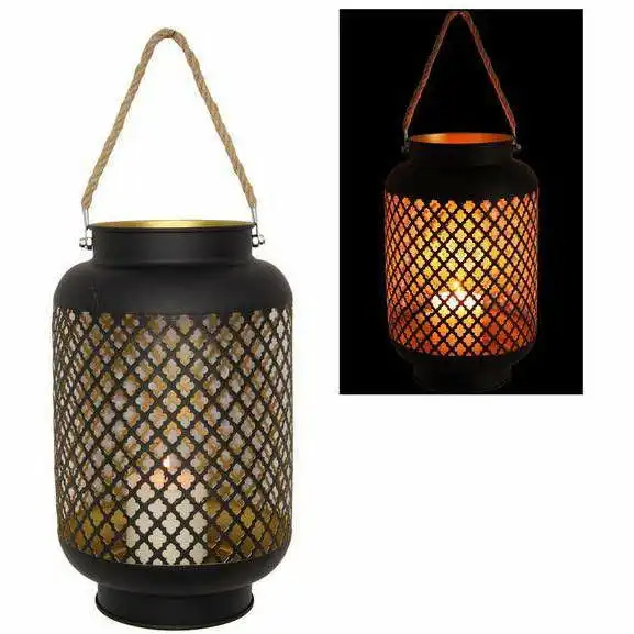 Decorative Lantern - Black & Gold