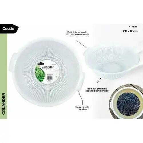 Colander Plastic - White