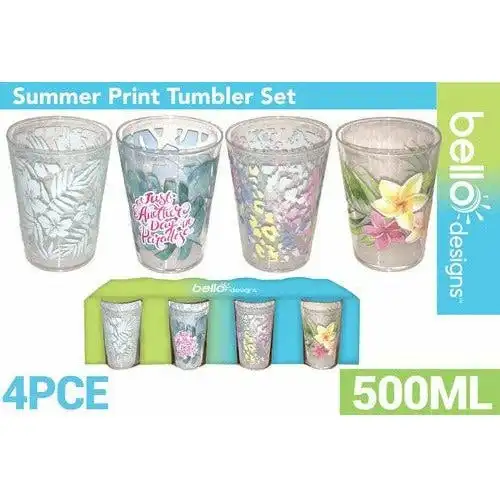 Summer Printed Tumbler Set