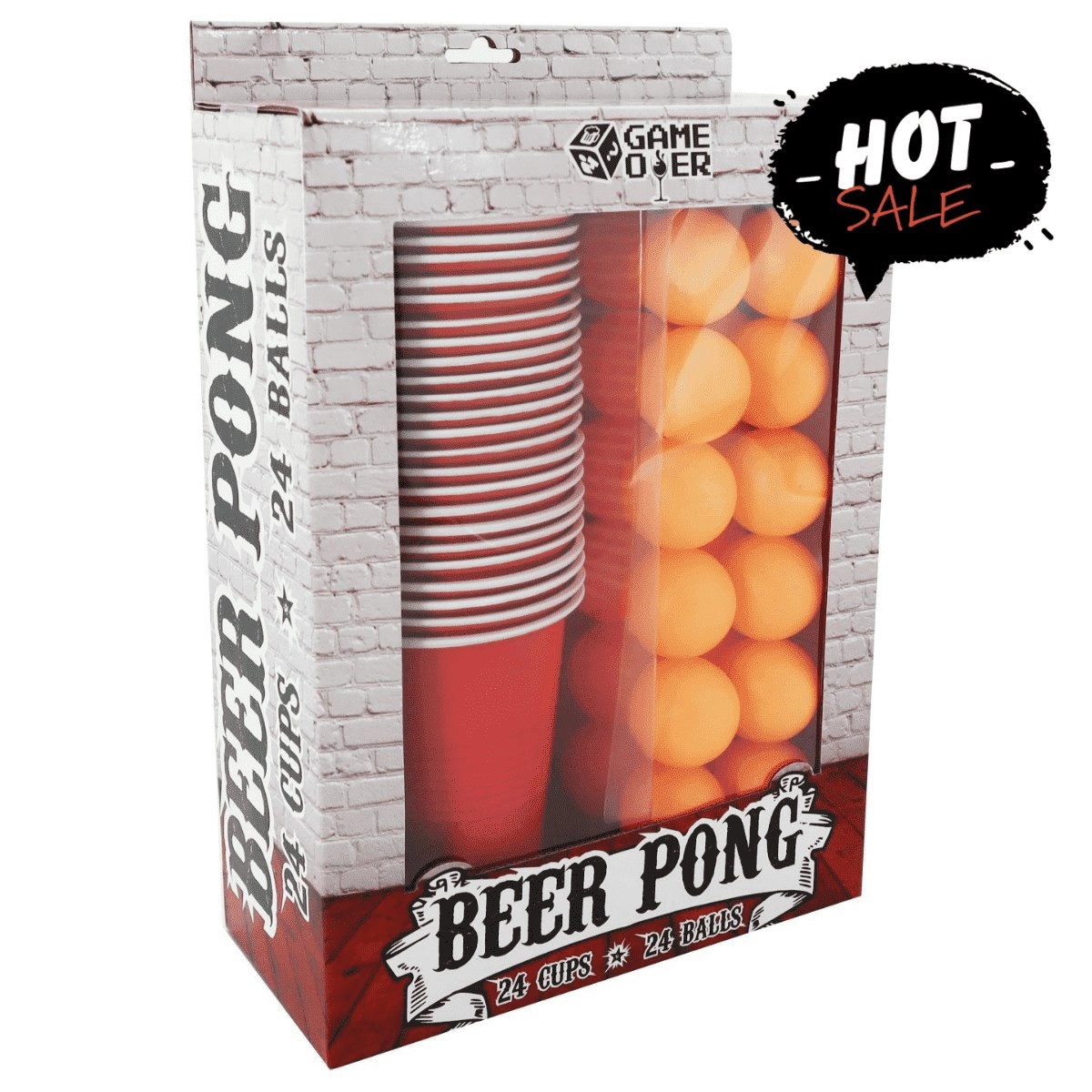 Beer Pong Set - Adult Drinking Party Game