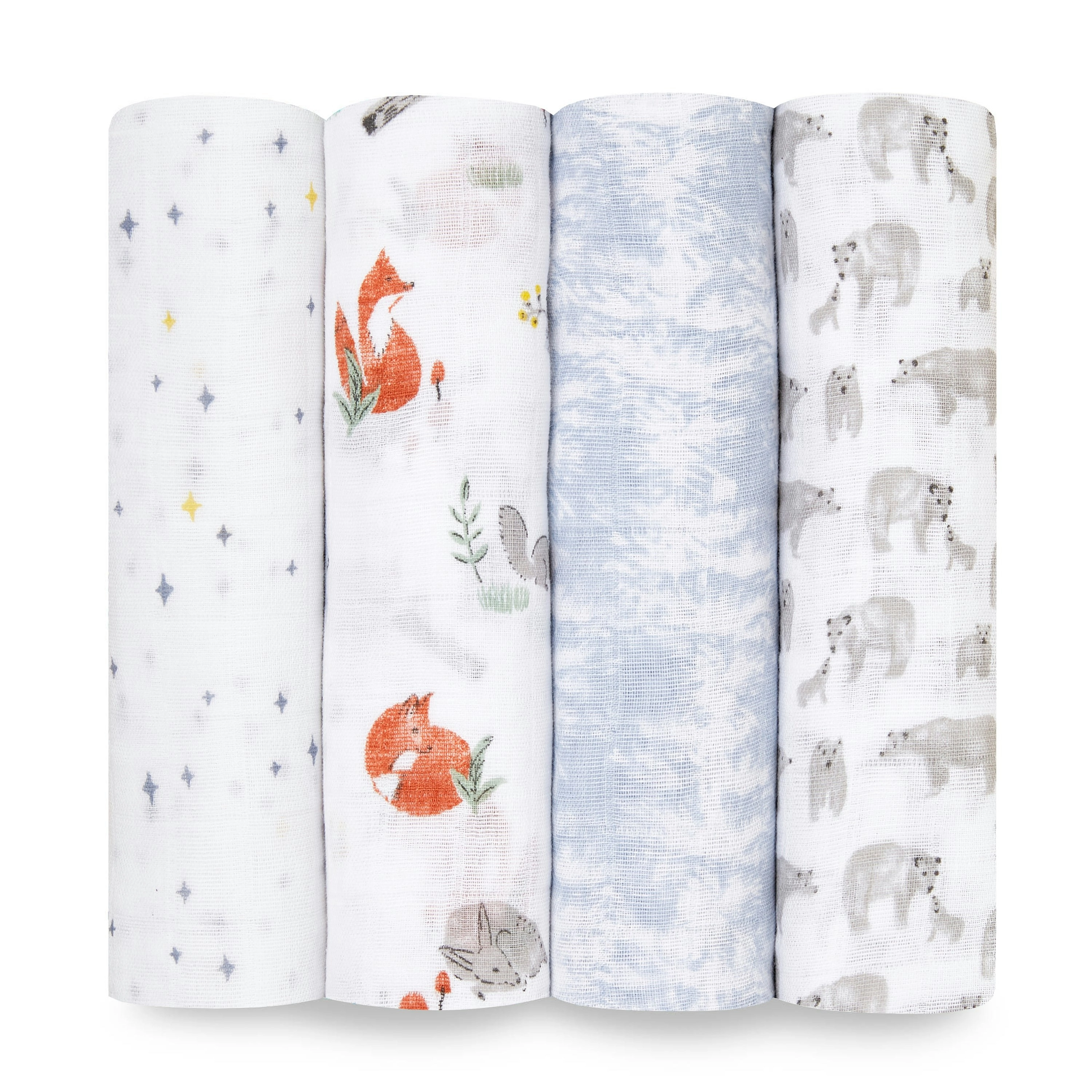 Aden + Anais naturally 4-pack muslin swaddles