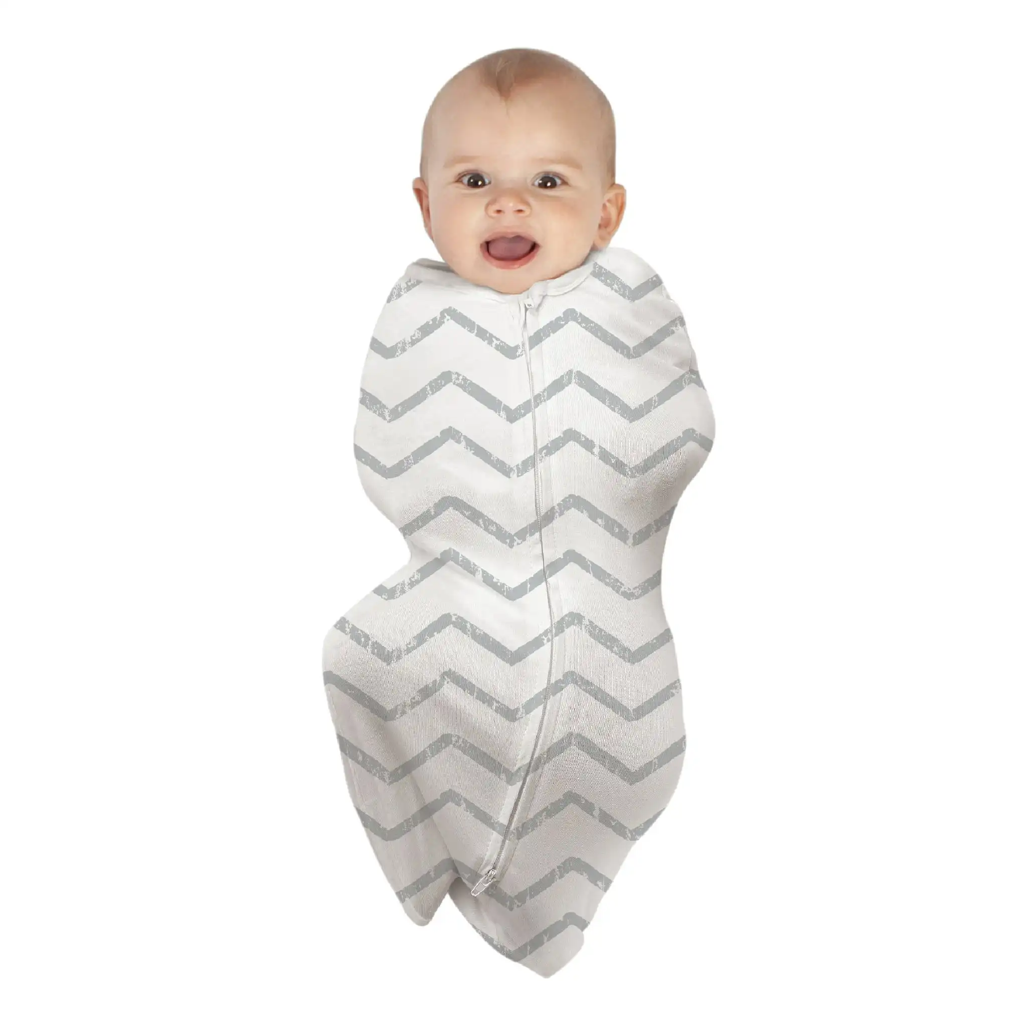 babystudio swaddlepouch cotton large (3-9m) - grey lines