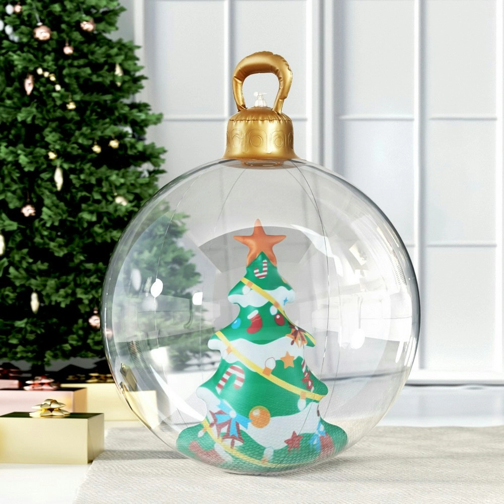 Jingle Jollys Christmas Inflatable Ball 60cm Tree Decoration Giant Bauble Clear