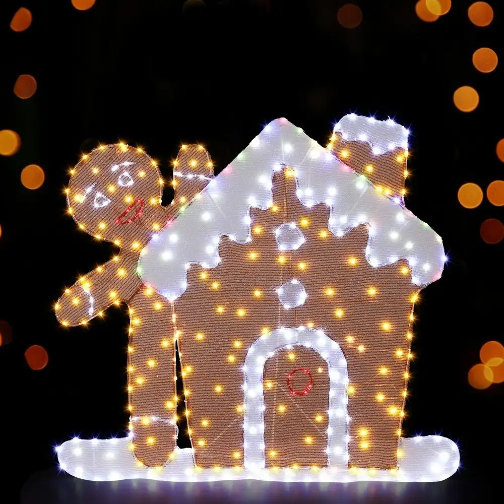 Jingle Jollys Christmas Lights Gingerbread Motif 330 LED Fairy Light Decoration