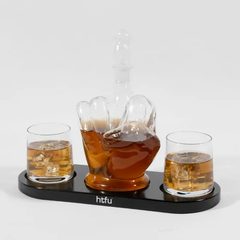 htfu Middle Finger Whiskey Decanter