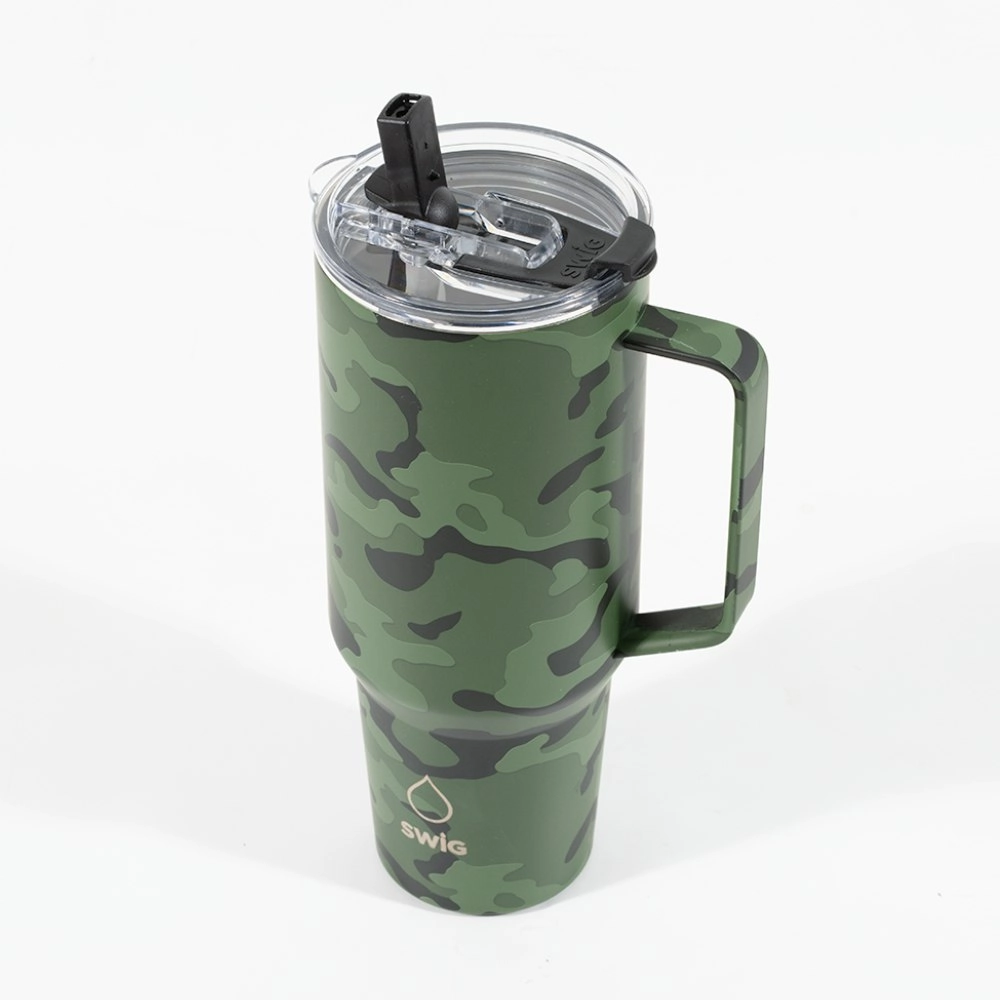 Swig Matte Olive Camo Tumbler 1200mL