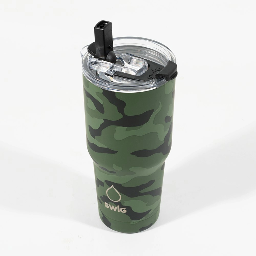 Swig Matte Olive Camo Tumbler 590mL