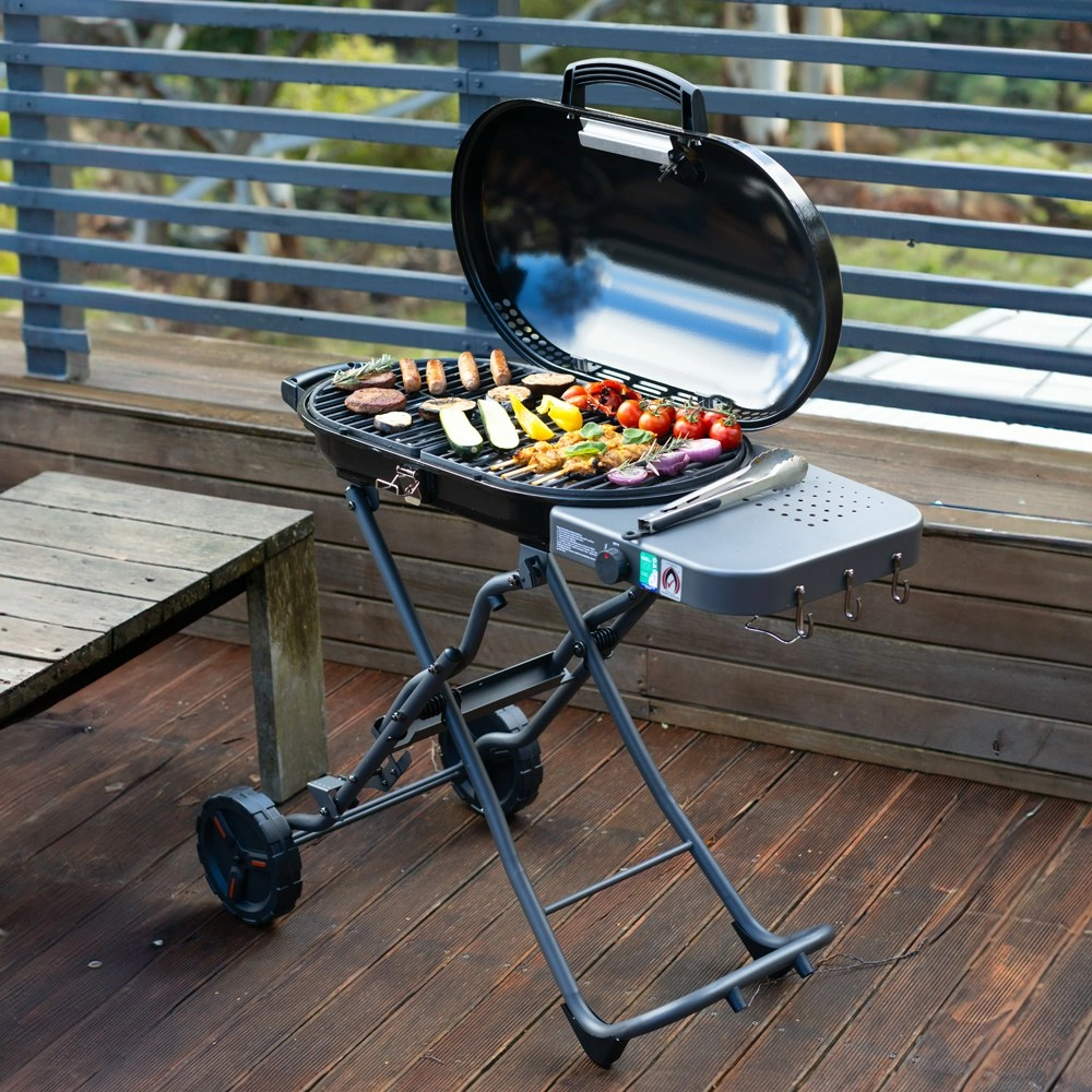 Portable Gas BBQ Grill On Wheels