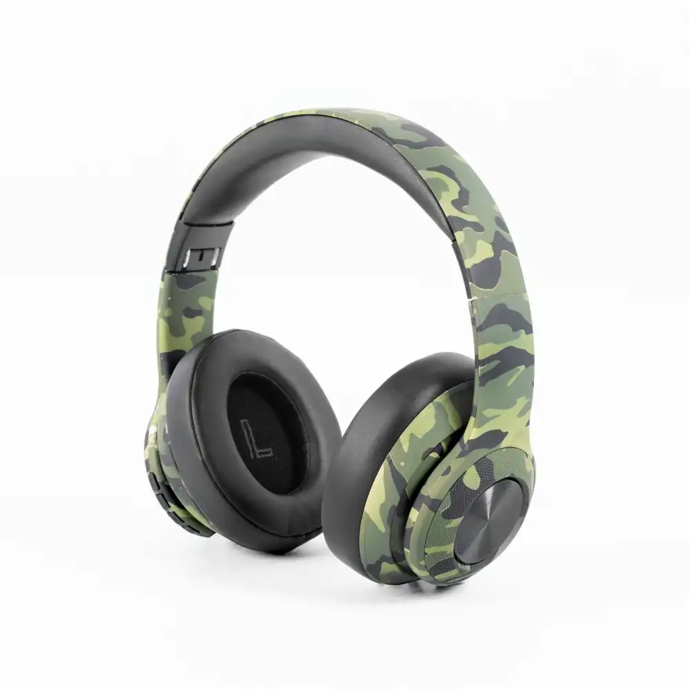 BT Folding Headphones Camo with Case