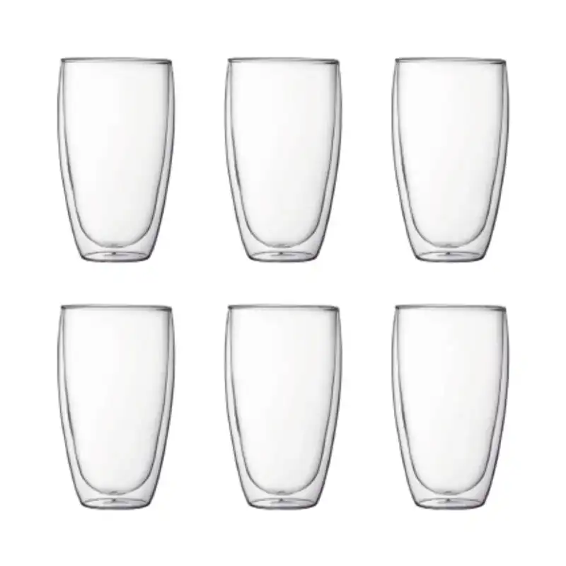 Bodum Pavina Double Wall 450ml Large Glass 6 Piece Set