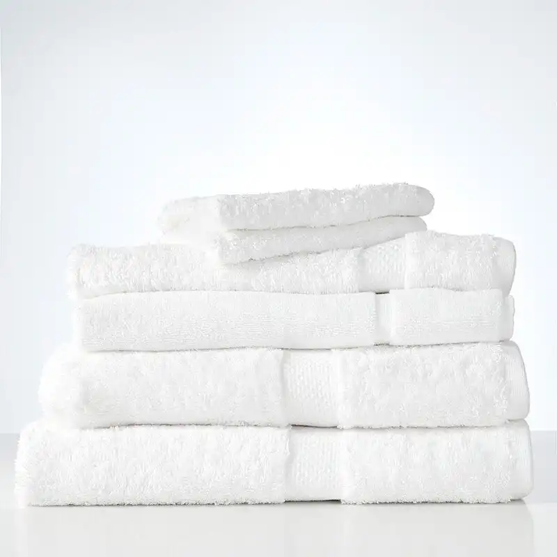 Canningvale Royal Splendour 6 Piece Towel Set - White