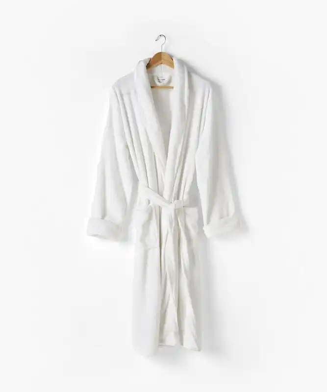 Linen House Plush Robe - White