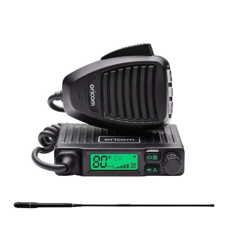 Oricom UHF305 Micro 5 Watt UHF CB Radio and ANU215 6.5dBi UHF CB Antenna (UHF305BA)