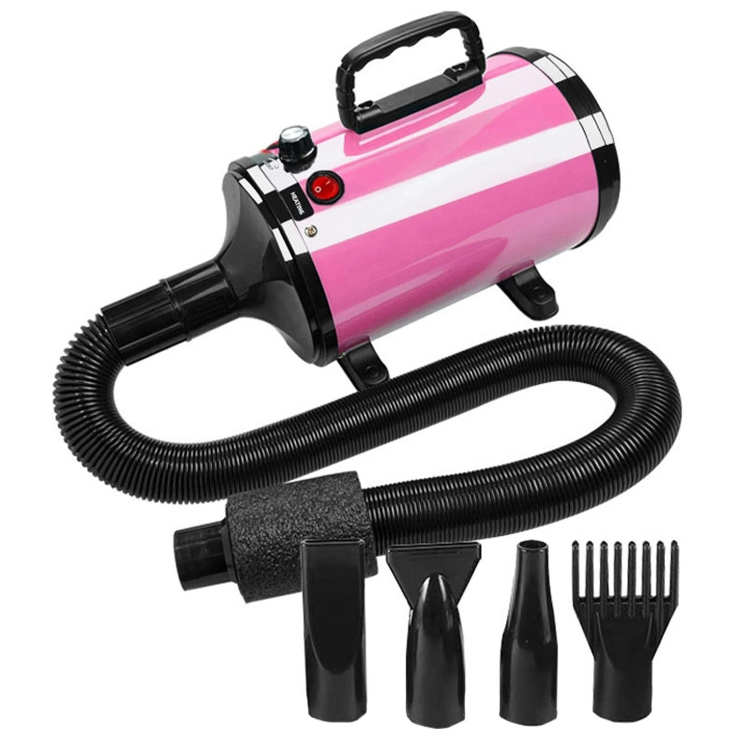 Floofi Versatile Nozzles Noise Reduction Advance Button Version Pet Hair Dryer - Pink