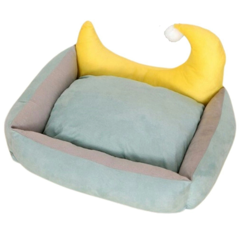 Floofi Extra Thick Comfy Pet Bed Moon Design Medium Green