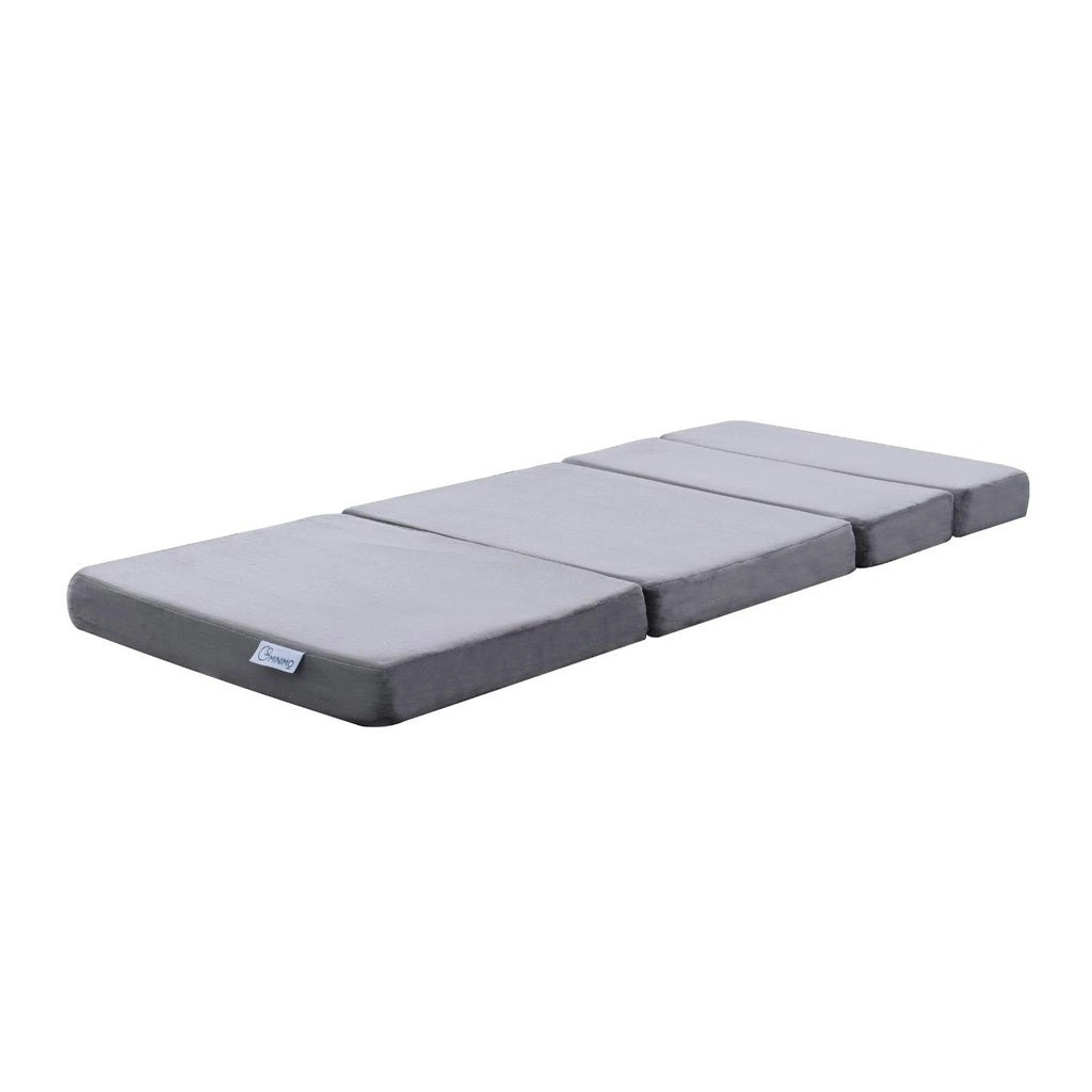 Gominimo Foldable Mattresses With Memory Foam Mattress Topper Single Portable