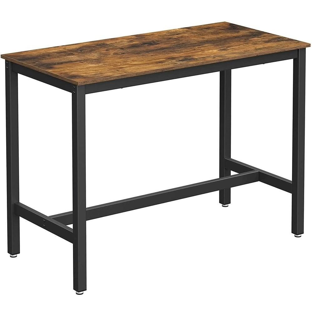 VASAGLE Industrial Kitchen Cafe Desk Bar Table - Rustic Brown