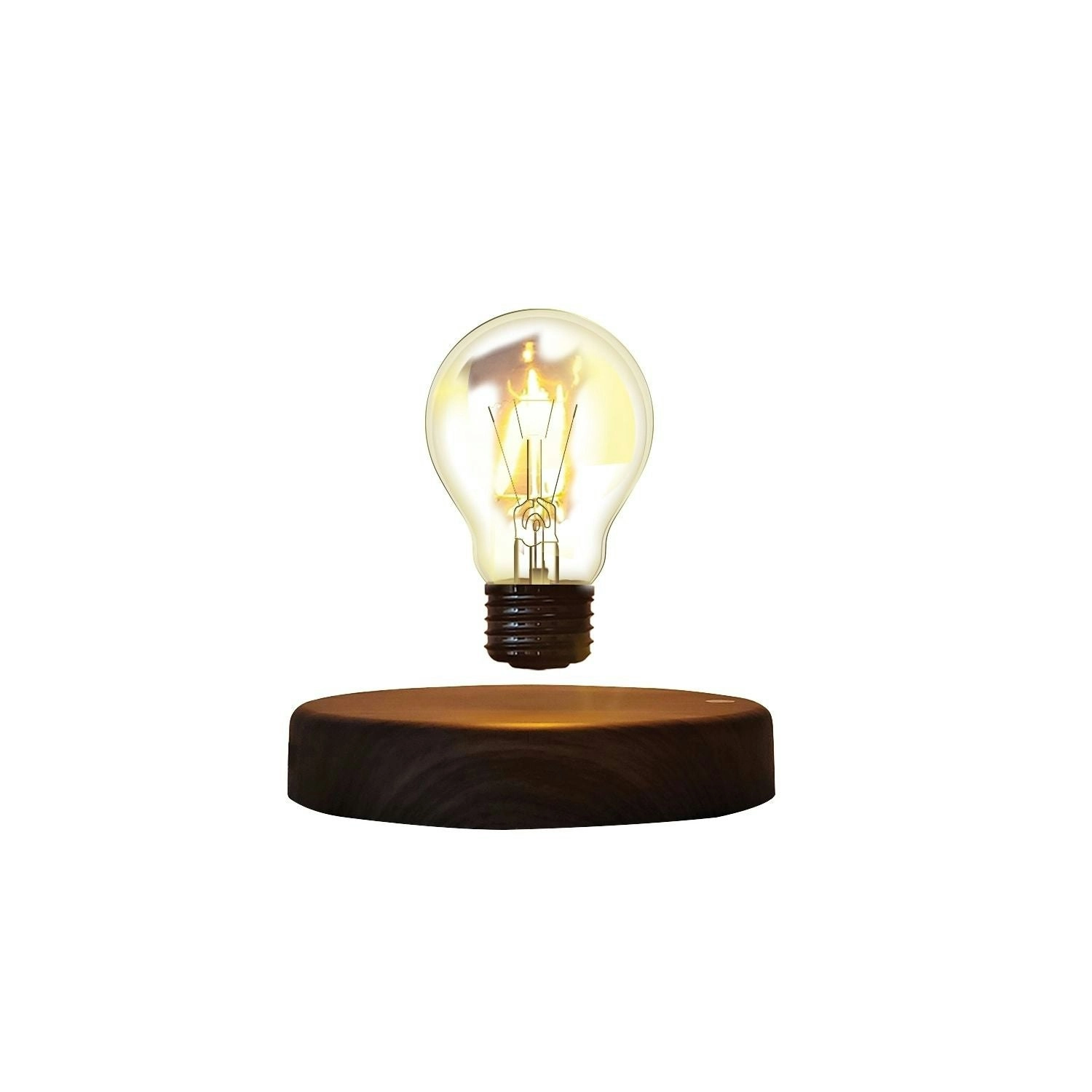 Gominimo Magnetic Floating Levitating Light Bulb with Wooden Base