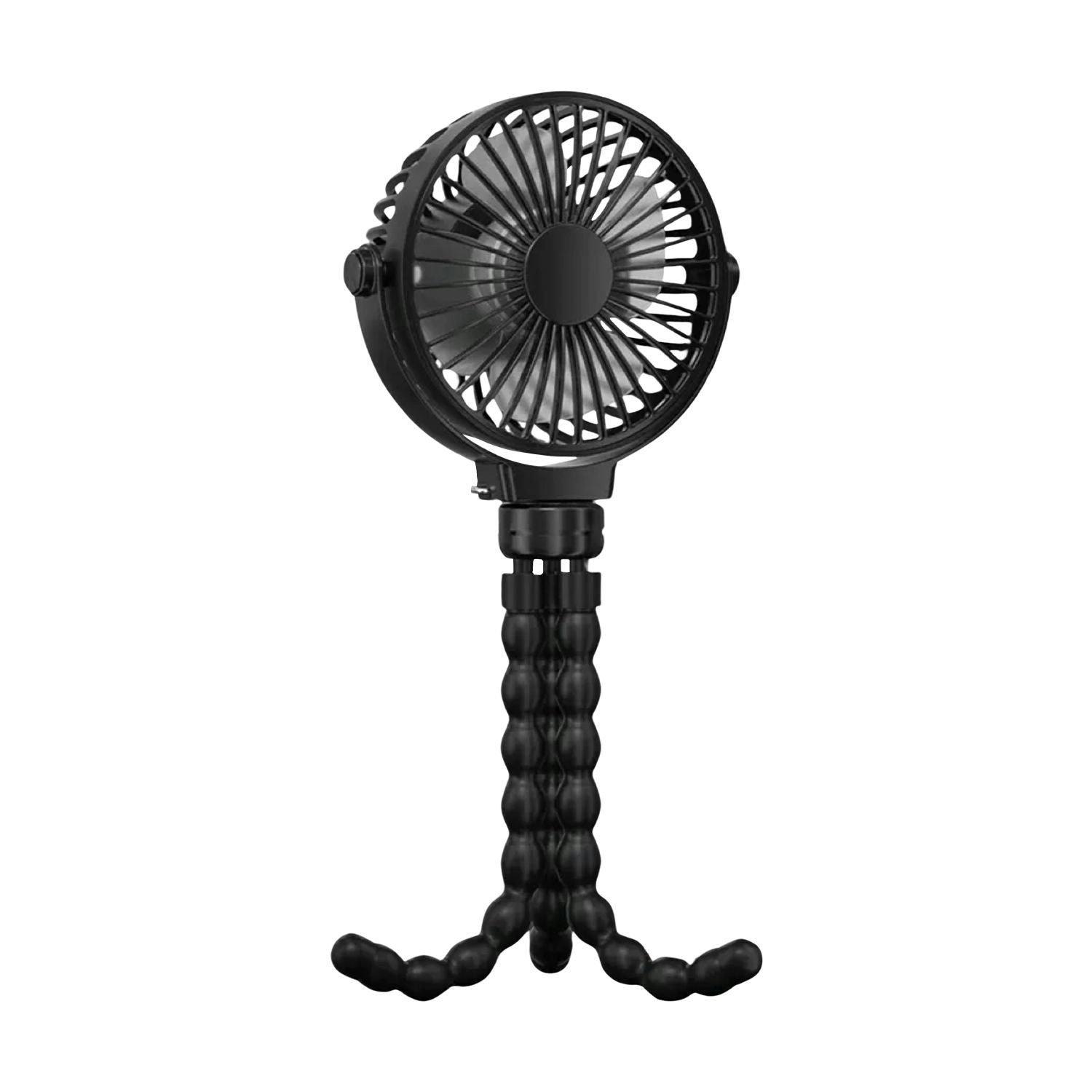 Gominimo Portable 5000mAh Rechargeable Clip Fan Rotatable Flexible Tripod Black