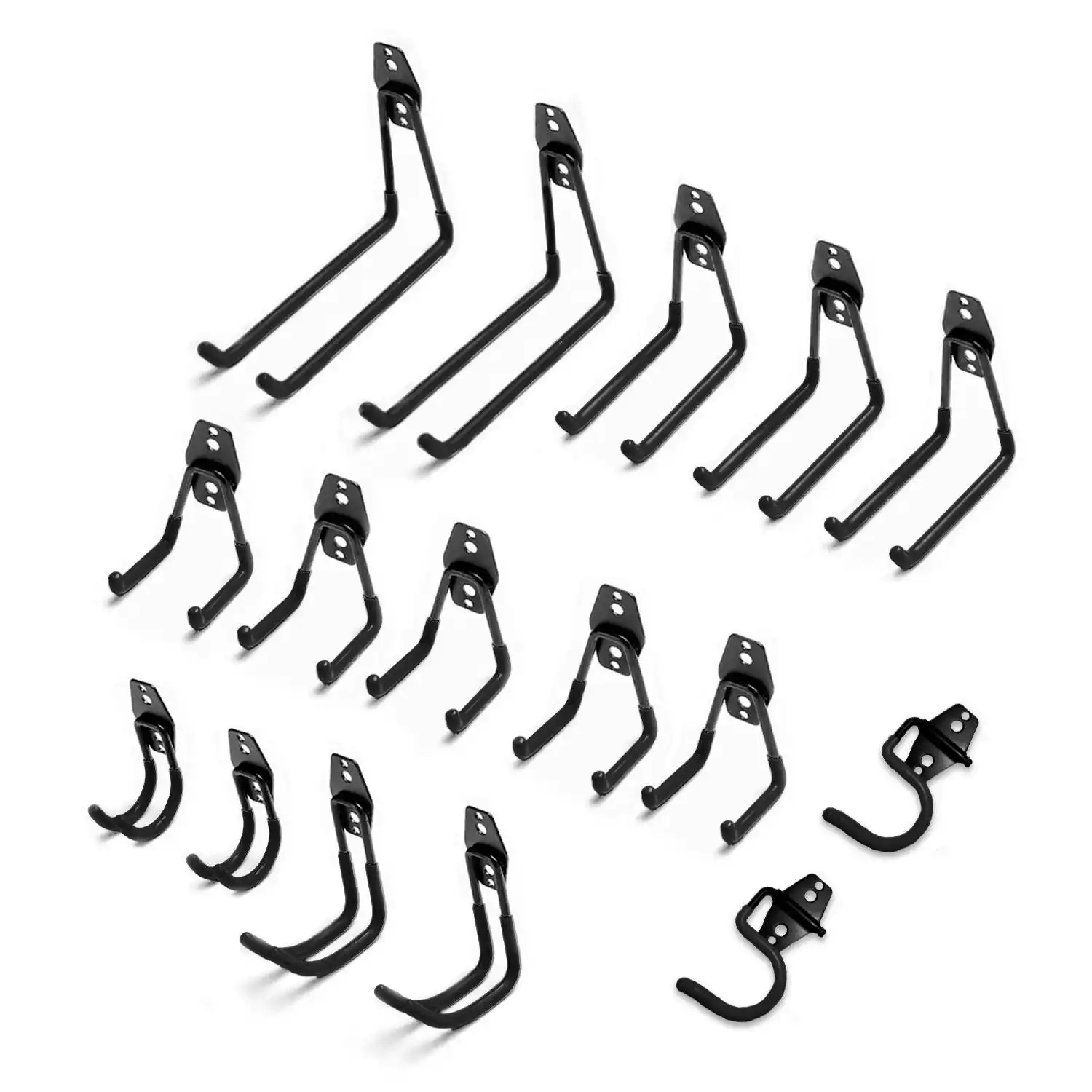 RYNOMATE 16 Packs Garage Hooks, Bike Hooks, Storage Hooks Heavy Duty Black