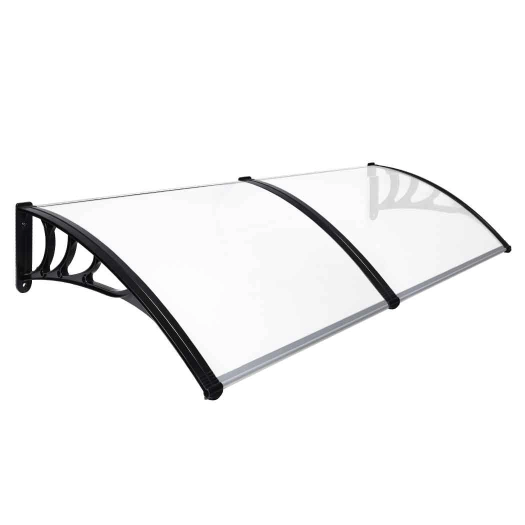 Noveden Window Door Awning UV and Rain Cover Clear White 1M X 2.4M Type 1