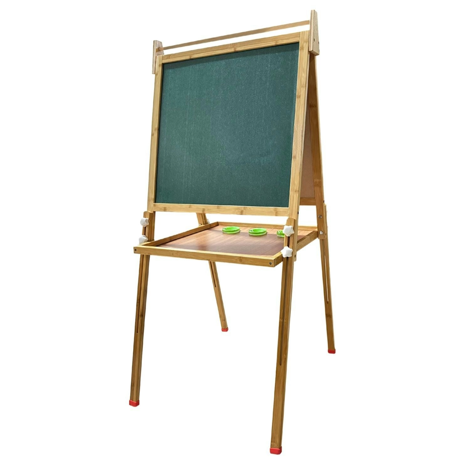 Gominimo Bamboo Kids Dual-Sided Art Easel with Painting and Drawing Accessories GO-KAE-100-HX