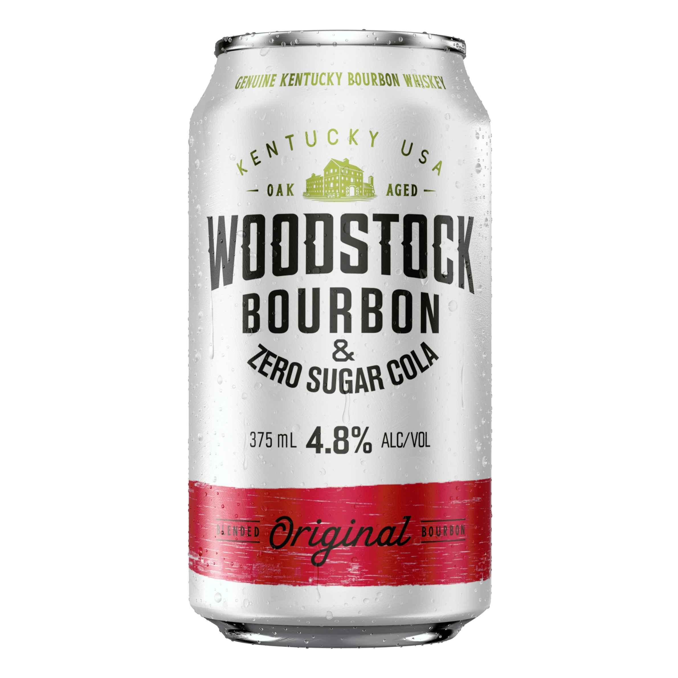 Woodstock Bourbon & Zero Sugar Cola 24 x 375mL Cans